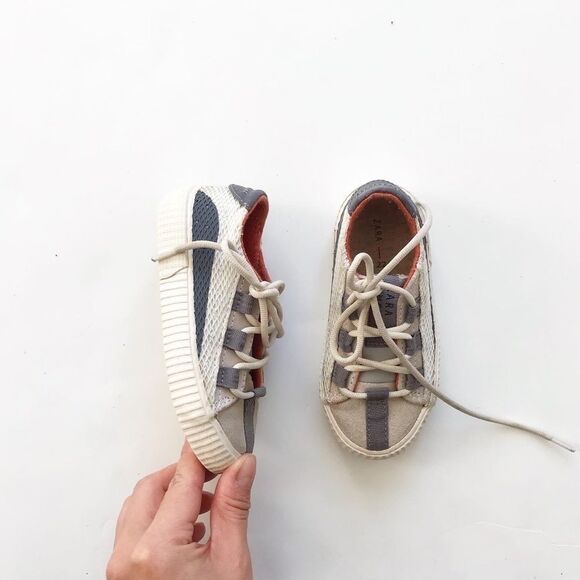 ZARA lace up fashion sneakers EUC 22(6) - Picture 1 of 5